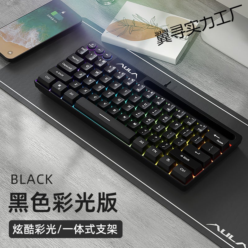 Wolf Spider F3061 Mechanical Feel Small And Convenient 64-Key Office Game Rgb Desktop Notebook Home - Image 5